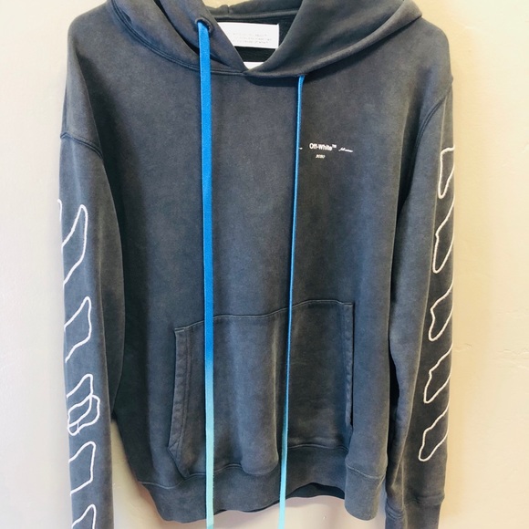 Off white abstracts hoodie size M - Picture 1 of 2